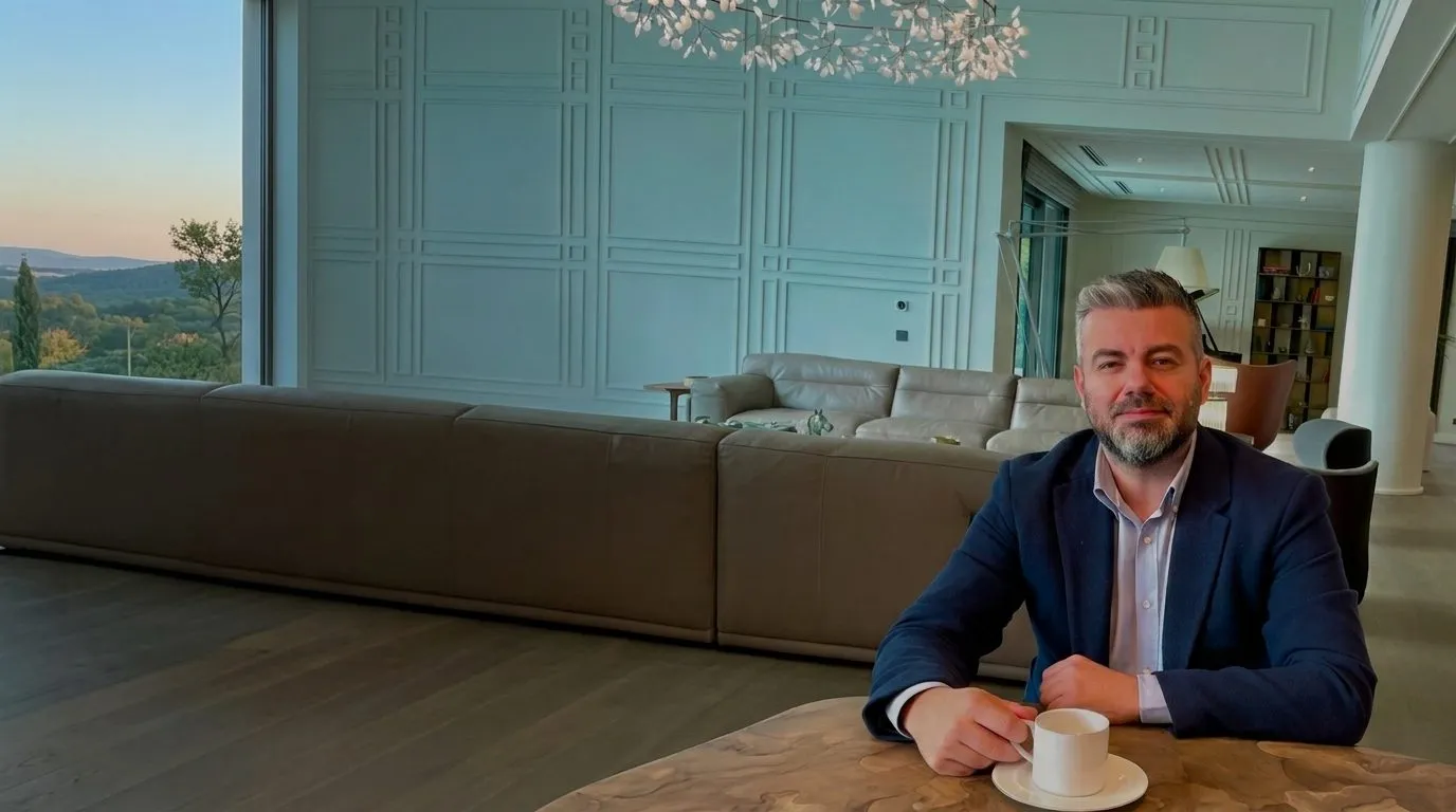 Tayfun Kesmen, villa oturma alanında